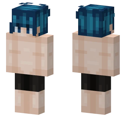 Brunoplaya2 Blue Hair Minecraft skin