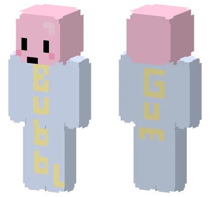 Bubble Gum Head Cool Effect Minecraft skin