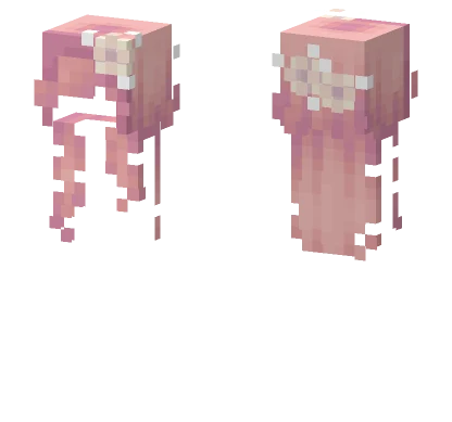 Bubblegum Pink Wavy Flowers Minecraft skin