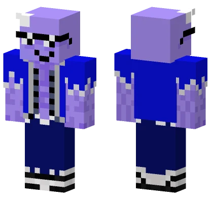 Buff Blue Axolotl Minecraft skin