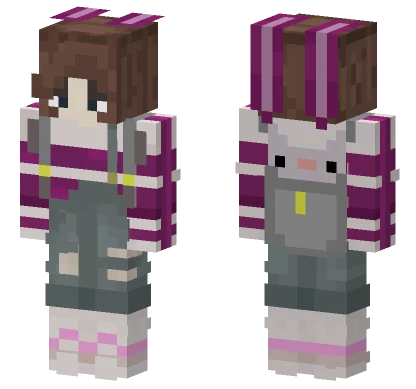 Bunny Backpack Girl Minecraft skin