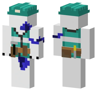 C Teal Blooded Up Minecraft skin