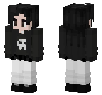 Callmevesi Black and White Minecraft skin