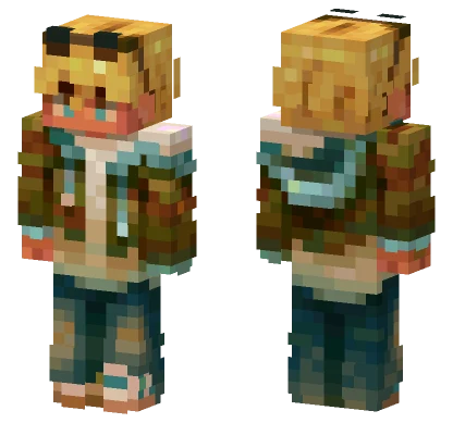 Camo Hoodie and Bleached Jeans Minecraft skin