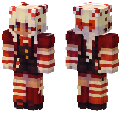 Candy Cane Girl Minecraft skin