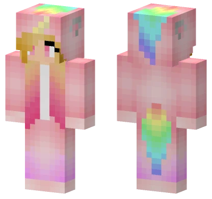 Caola12 Rainbow Hair Minecraft skin