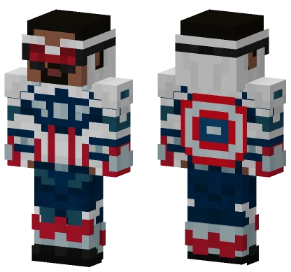 Captain America Sam Wilson Minecraft skin