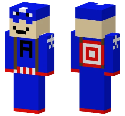 Captain America Suit Minecraft skin