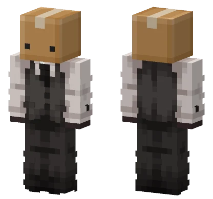 Cardboard Box Hat Minecraft skin