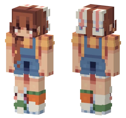 Carrot Top Girl Minecraft skin