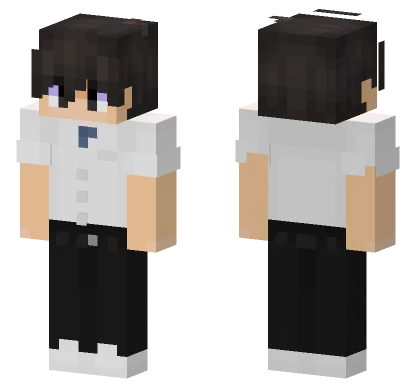 Casual Black and White Outfit Minecraft skin