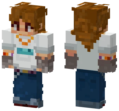 Casual Blue Denim Outfit Minecraft skin