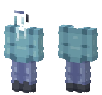 Casual Blue Hoodie Joggers Outfit Minecraft skin