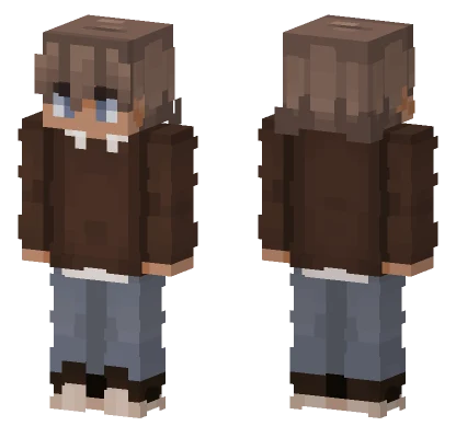 Casual Blue Overalls Boy Minecraft skin