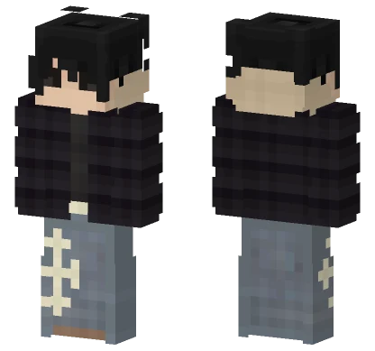 Casual Boy Puffy Jacket Minecraft skin