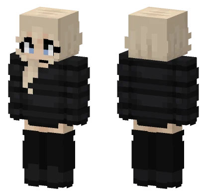 Casual Cozy Gothic Girl Minecraft skin