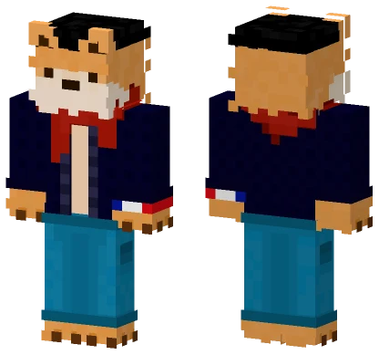 Casual Fox French Minecraft skin