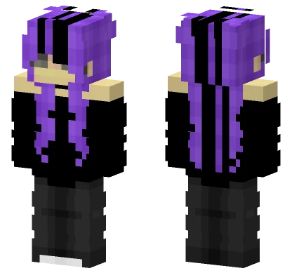 Casual Goth Girl Minecraft skin