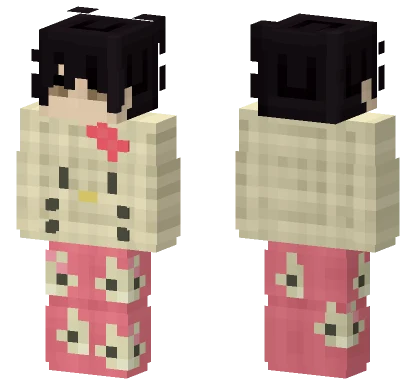 Casual Hello Kitty Fit Minecraft skin