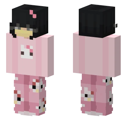 Casual Hello Kitty Pajamas Minecraft skin