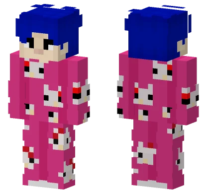 Casual Hello Kitty Pajamas Minecraft skin