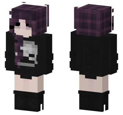 Casual Skeleton Girl High Heels Minecraft skin