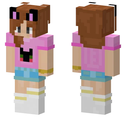 Cat Girl With Bracelet Minecraft skin