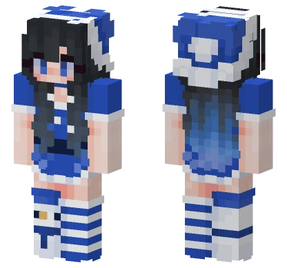 Cerulean Candy Canes Minecraft skin