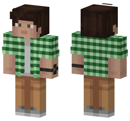 Chano Green Plaid Shirt Minecraft skin