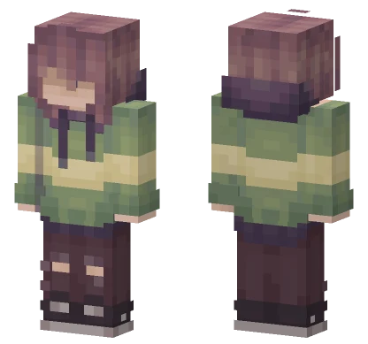 Chara Green Sweater Minecraft skin
