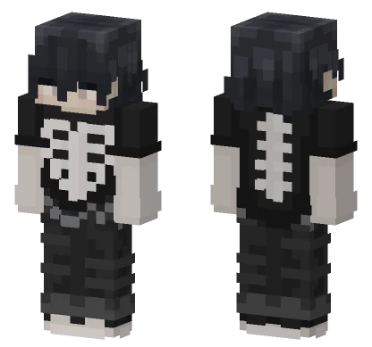 Charcoal Bones Minecraft skin