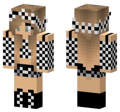 Checkered Girl Minecraft skin