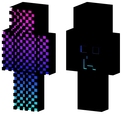 Checkered Gradient Creeper Minecraft skin