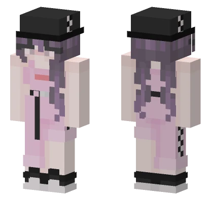 Checkered Heart Girl Minecraft skin