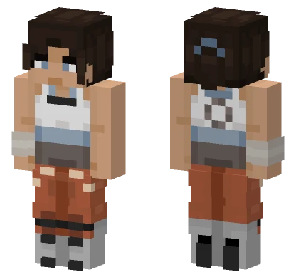Chell Minecraft skin