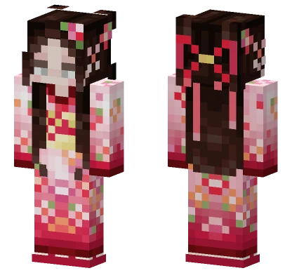 Cherry Kimono Rae Minecraft skin
