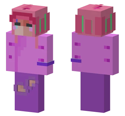 Cherry Wood Effects Minecraft skin