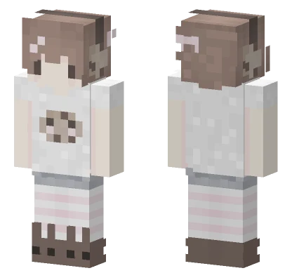 Chibi Cute Cookie Girl Minecraft skin