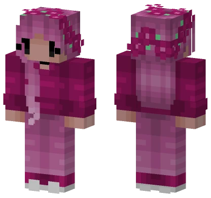 Chibi Girl Pink Outfit Minecraft skin