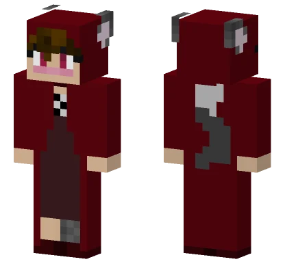 Chica Loba Con Vestido Minecraft skin