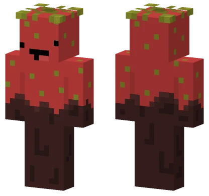 Chocolate Dipped Strawberry Minecraft skin