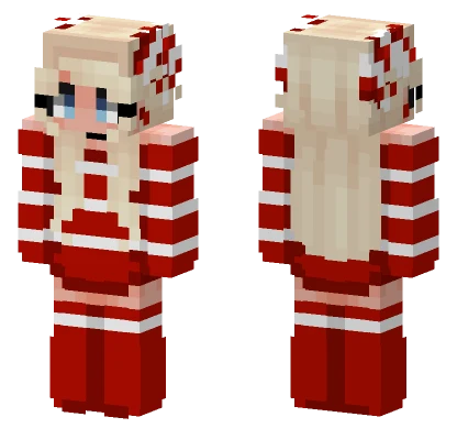 Christmas Cleora Candy Cane Horns Minecraft skin