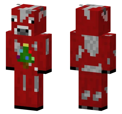 Christmas Cow Minecraft skin