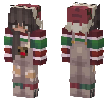 Christmas Girl Overall Minecraft skin