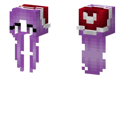 Christmas Lilac Purple Hair Minecraft skin