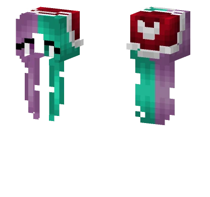 Christmas Pastel Santa Hat Minecraft skin