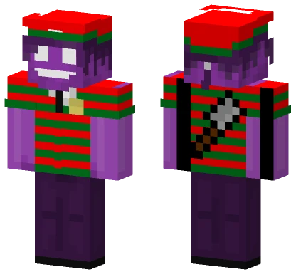 Christmas Purple Guy Minecraft skin