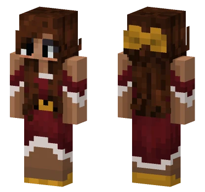 Christmas Red And Gold Minecraft skin