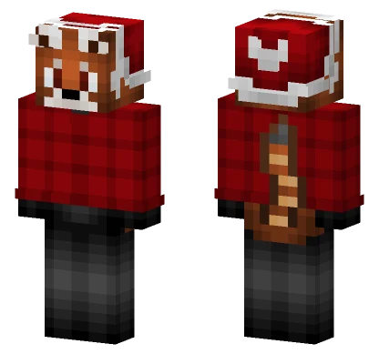 Christmas Red Panda Minecraft skin