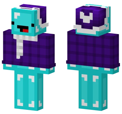 Christmas Skeppy Purple Flannel Minecraft skin
